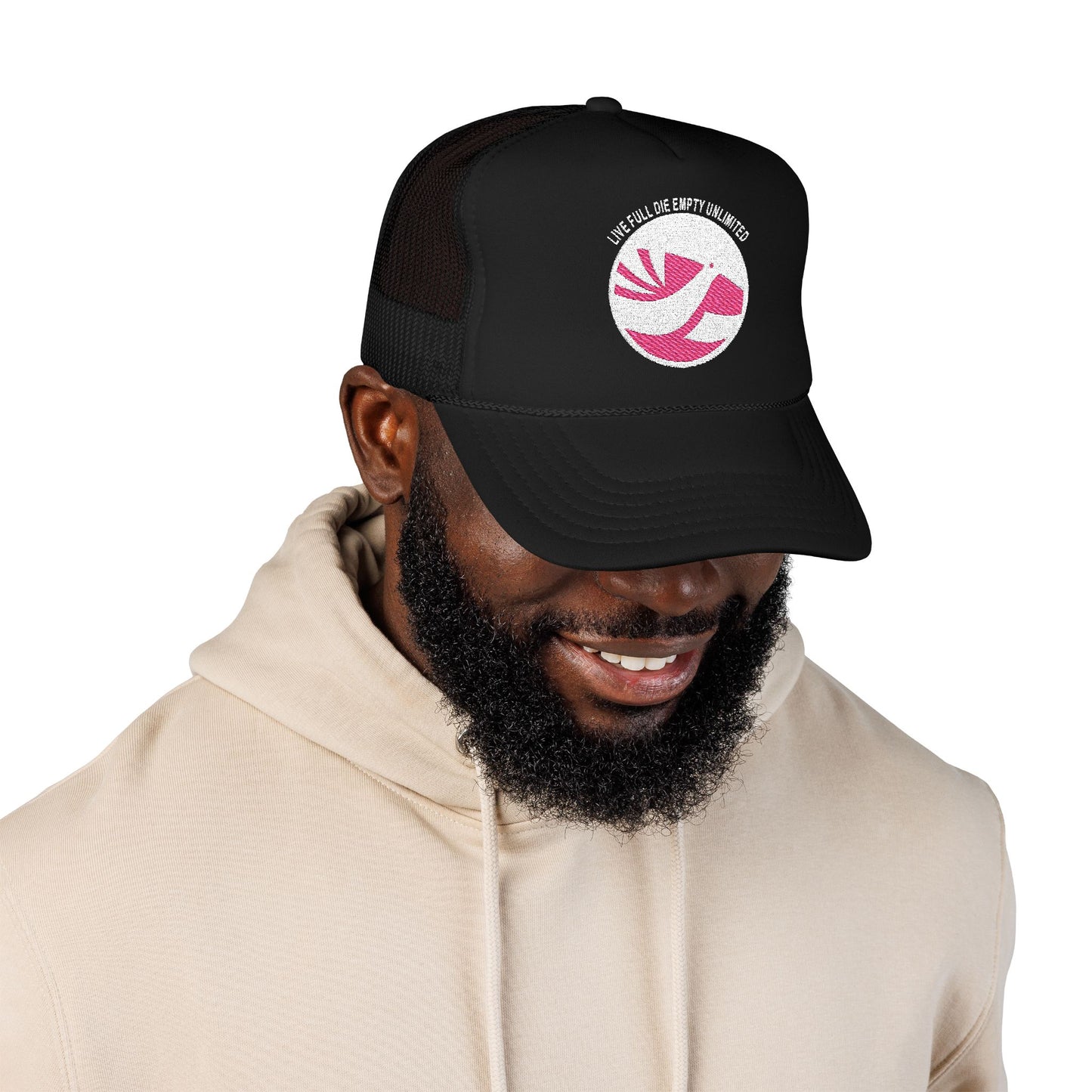 LIVE FULL DIE EMPTY TRUCKER HAT (Embroidered)